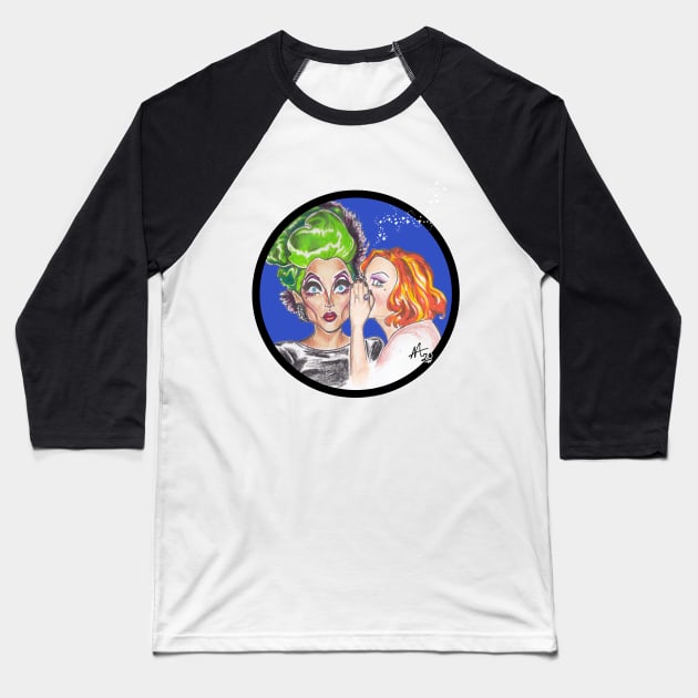 Bianca & Jinkx Baseball T-Shirt by AAHarrison